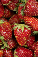 Berry summer background. Close-up of fresh strawberries