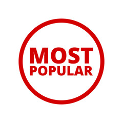 Most popular icon isolated on transparent background