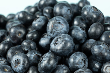 Blueberry Pile Macro Background. Healthy Vegan Superfood.