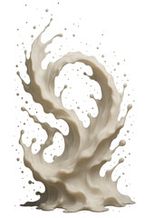 Milk splash wave, vertical 9:16, isolated