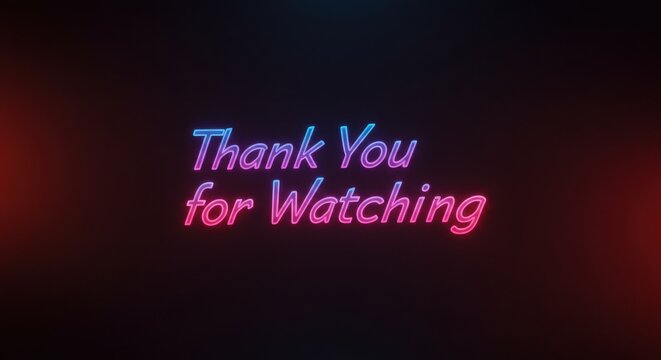 Neon Thank You Message: Retro Style