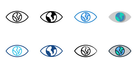 Climate Action icon set multiple style collection 
