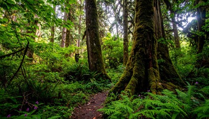 Fototapeta premium Lush forest path (6)