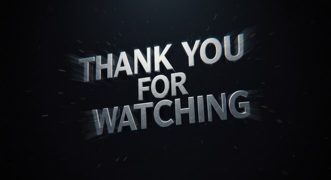 Cinematic Thank You for Watching Animation