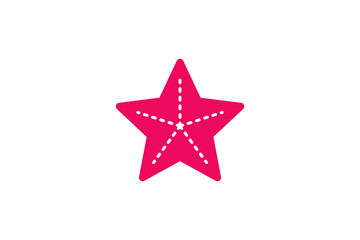 starfish vector icon flat design