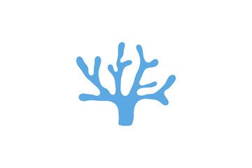 coral reef icon flat design