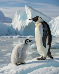 Fototapeta premium emperor penguin in antarctica