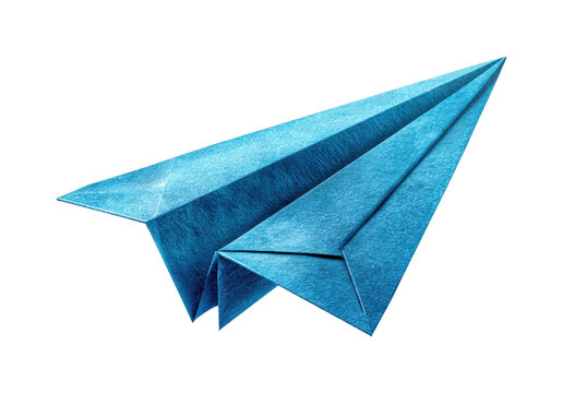 Creative paper airplane designs space minimalist isolated on transparent background, png