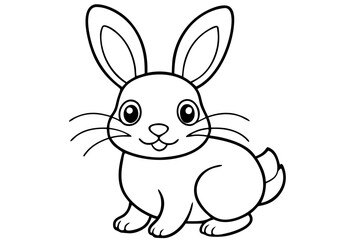 Cute Bunny Coloring Page