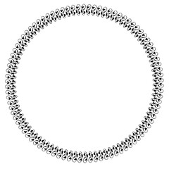 Black round vintage vector frame on a white background. svg