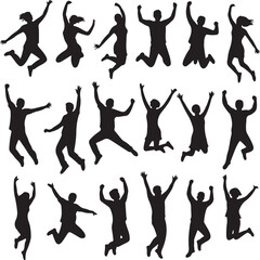 Fototapeta premium Sports Silhouette Vector Set – Athletes in ActionFootball, Basketball, and Running Player SilhouettesFitness and Sports Vector Bundle for Logo and Design