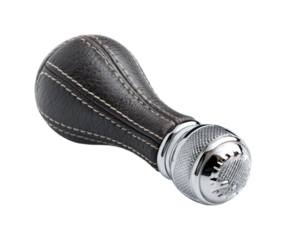 Car gear shift knob automotive workshop professional view isolated on transparent background, png