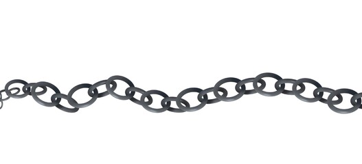 silver chain isolated on white