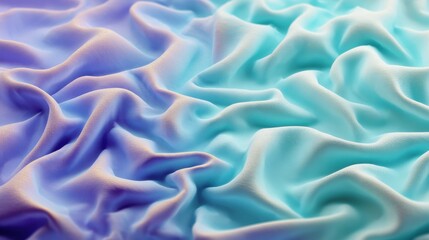 Obraz premium Rippled Fabric with Purple-to-Blue Gradient