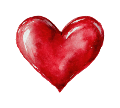 Emotional watercolor heart digital gallery creative expression inspiring isolated on transparent background, png - Powered by Adobe