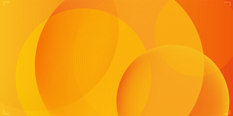 Abstract orange and yellow geometric background. Dynamic circle shape composition for graphic design, background, web design, poster, banner, book, slideshow.eps10
