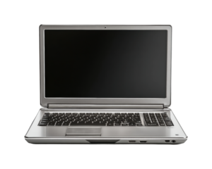 Showcasing modern laptop technology in a view isolated on transparent background, png
