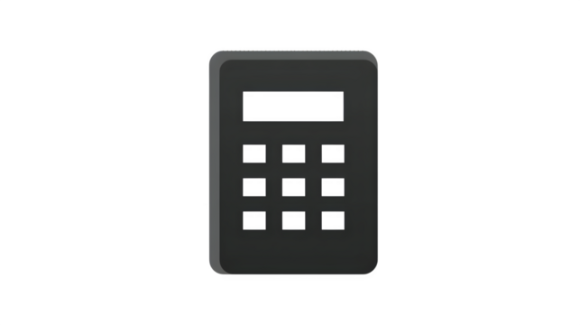 Flat black icon of security keypad on warehouse door, isolated on white