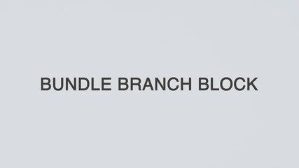 Bundle branch block word with stethoscope on white background, illustrating heart conduction disorder, cardiology diagnosis, medical care, and health awareness