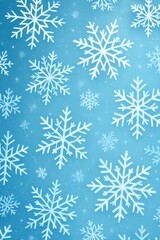 A Vibrant Display of Winter's Beauty: An Artistic Composition of Delicate Snowflakes Against a Soft Blue Background Showcasing the Magic of the Season