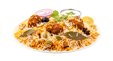 delicious mutton biryani transparent background perfect for menus websites