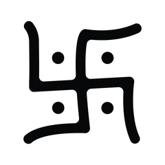 Swastika icon illustration with white background