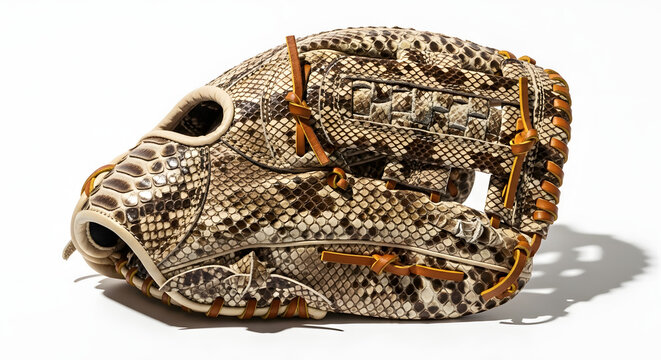Unique Python Skin Baseball Glove - A Stylish and Durable Sporting Accessory