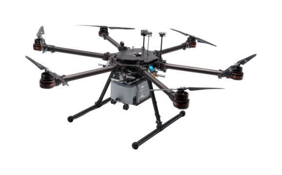 Drone technology showcase location product focus aerial view innovation isolated on transparent background, png