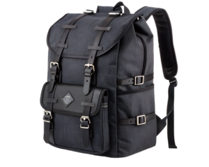 hiking backpack vector clipart with outline on white