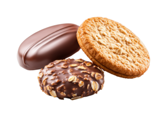 Delicious assorted cookies bakery food sweet treats isolated on transparent background, png