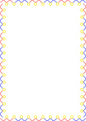 Vector frame for text. Modern Art graphics for hipsters. Colorful stylish geometric empty frame