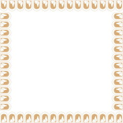 Leaves plant in vase, bottle frame. Minimalist aesthetic illustration with red ceramic vase. Baby shower design