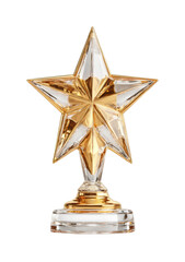 Recognition award ceremony event hall trophy showcase formal isolated on transparent background, png