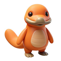 Obraz premium 3d cute orange lizard character render