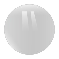 Realistic shiny grey circular transparent glass plate circle with light glare reflection effect isolated background window mirror laptop screen
