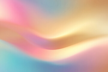 Obraz premium Abstract Soft Pastel Gradient Background with Smooth Pink, Gold, Peach, and Light Blue Transitions in Clean Minimal Vector Style