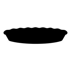 Minimalist silhouette of a pie dish suitable for culinary creations