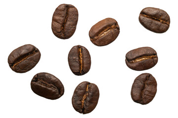 coffee beans isolated on white background