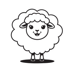 vector illustration of sheep