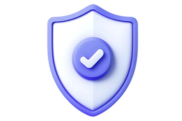 Security Shield with a Check Mark Icon, isolated on transparent cutout background, cut out, png