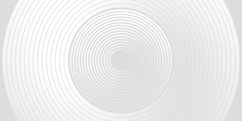 Abstract white glowing geometric lines on gray background. Modern shiny blue circle lines pattern. Futuristic technology concept modern