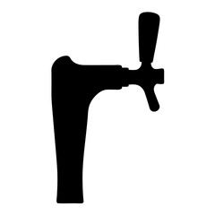 Silhouette of a beer dispensing tap, commonly found in bars and pubs