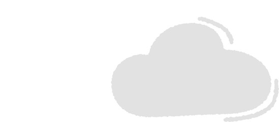 흰색 구름과 회색 구름 아이콘 일러스트