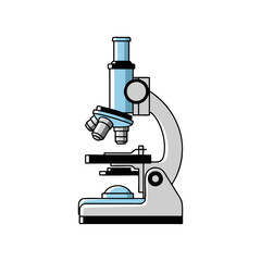 microscope on white background