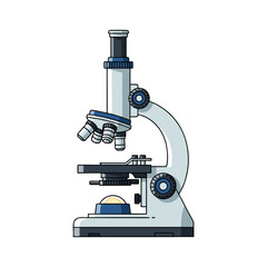 microscope isolated on white