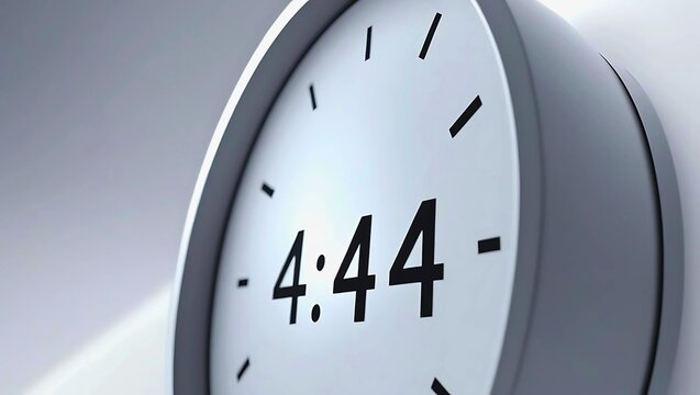 針のないアナログ時計とエンジェルナンバー444｜4時44分