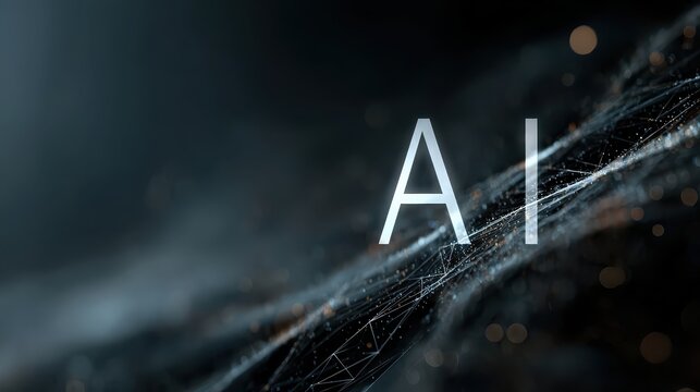 Illustration of an abstract futuristic background with digital technology and artificial intelligence concepts. - Powered by Adobe