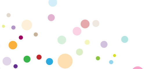 Vector banner with background of colorful dots.