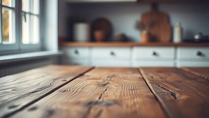 A rustic wooden table with warm natural lighting and a shallow depth of field.
