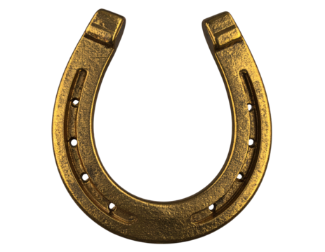 golden lucky horseshoe casino charm PNG